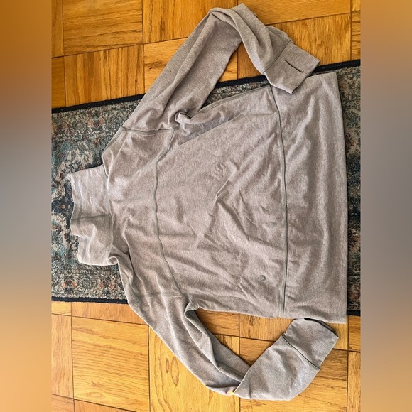 Lululemon rulu pullover 8 gray chic cowl winter fall casual comfy yoga lounge - Picture 7 of 9